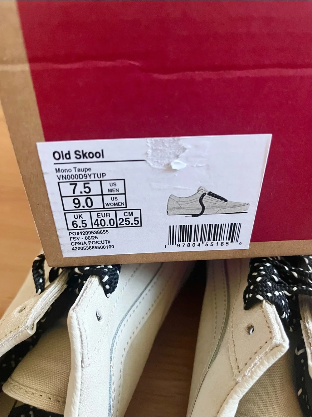 Vans Old Skool Shoes Mono Taupe Women 9.0 US